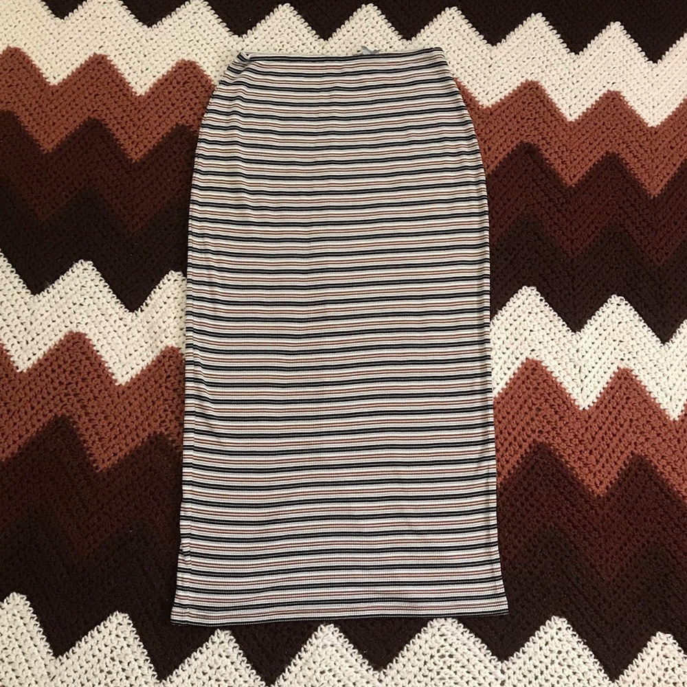 90s vintage Express Tricot striped maxi skirt XS small